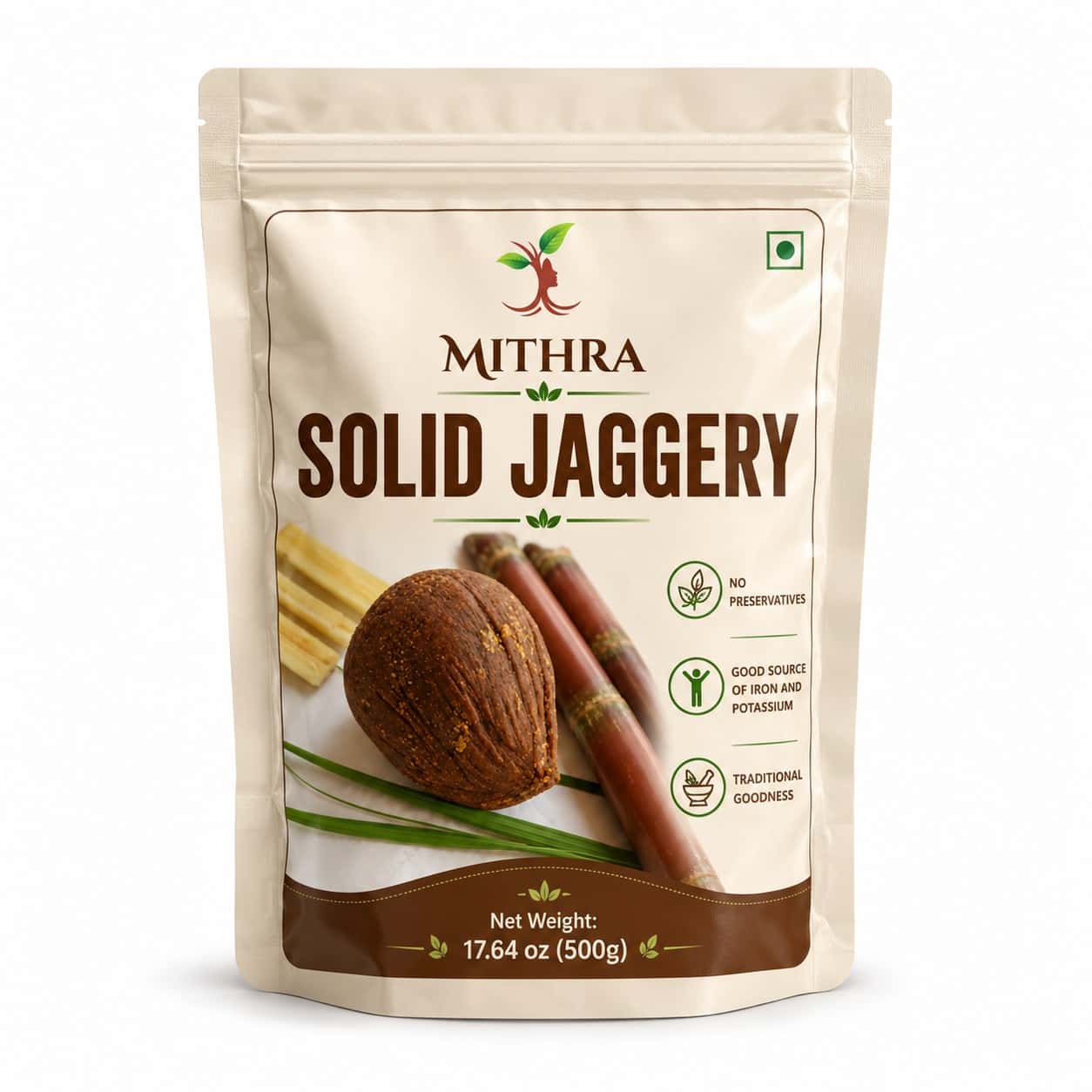 Mithra Pure Solid Jaggery - 500g