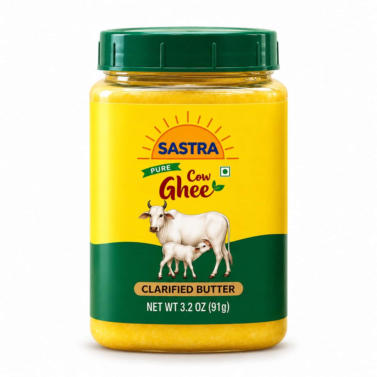 Sastra Pure Cow Ghee - 100ml (3.2 Oz)