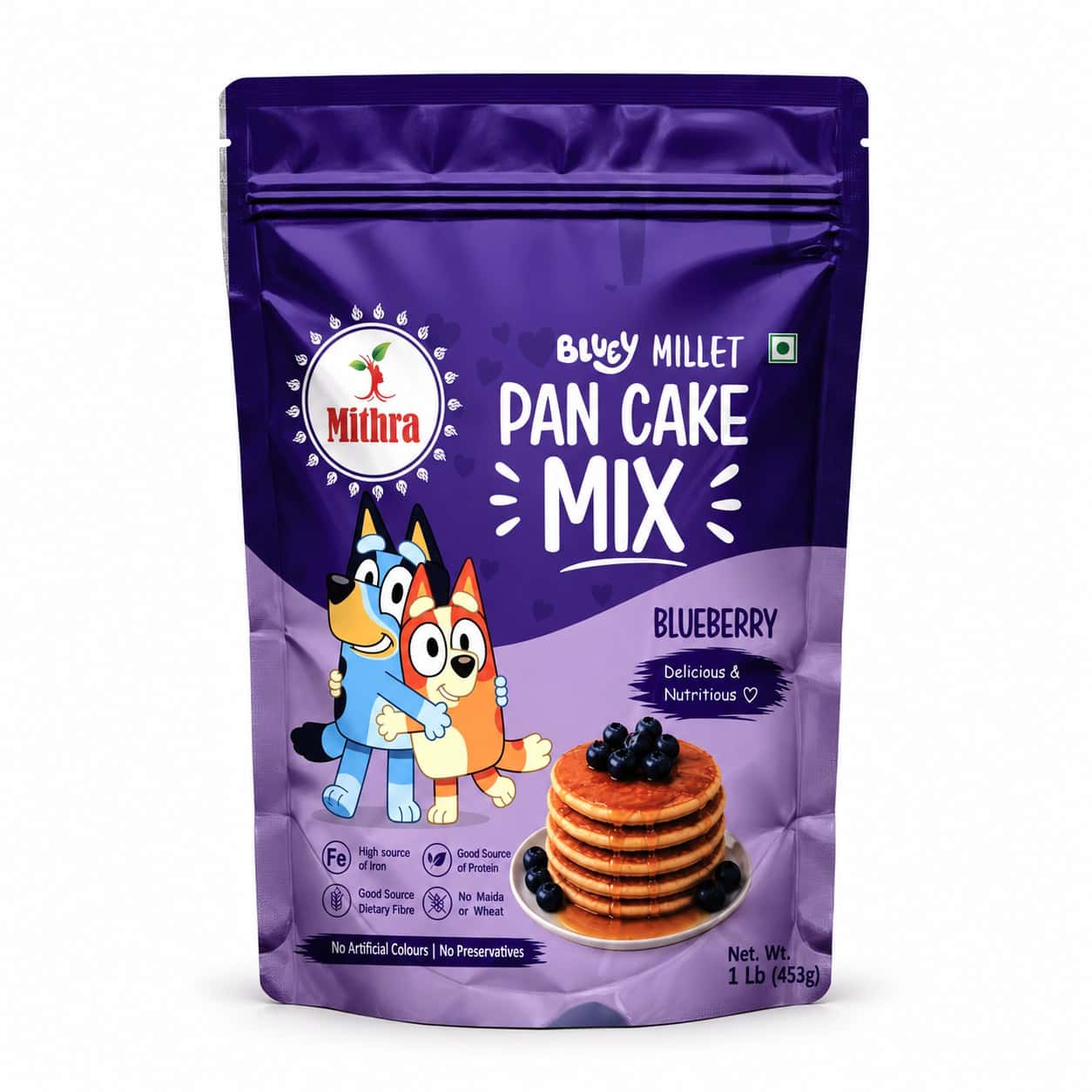 Mithra Blueberry Millet Pancake Mix - 1lb